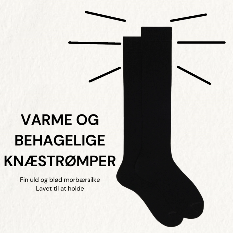 Knæstrømper i uld og silke