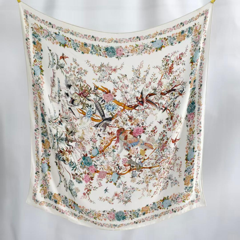 SilkWool Scarf – 70% Uld / 30% Mulberry Silke | Ivory Garden Silk