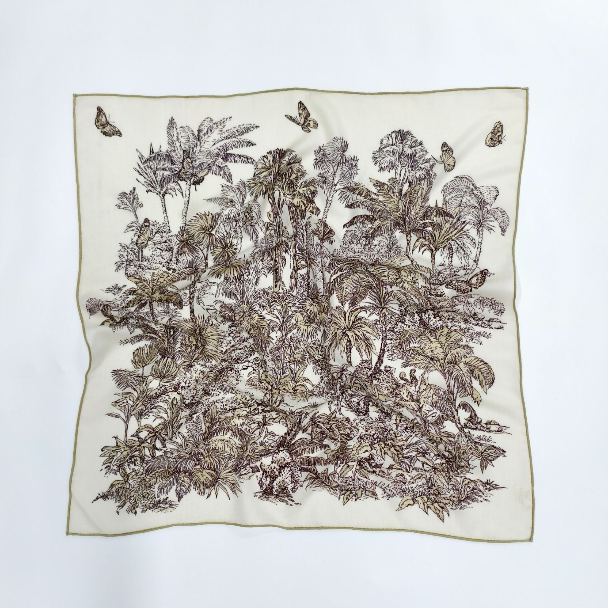 SilkWool Scarf – 70% Uld / 30% Mulberry Silke | Woodland Scene