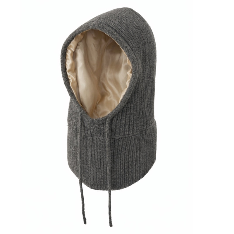 Balaclava in angora wool with silk lining