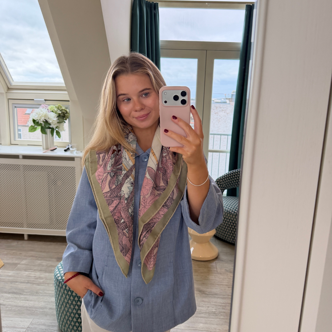 SilkWool-sjal – 70% ull / 30% mullbärssilke | Botanical Terrace