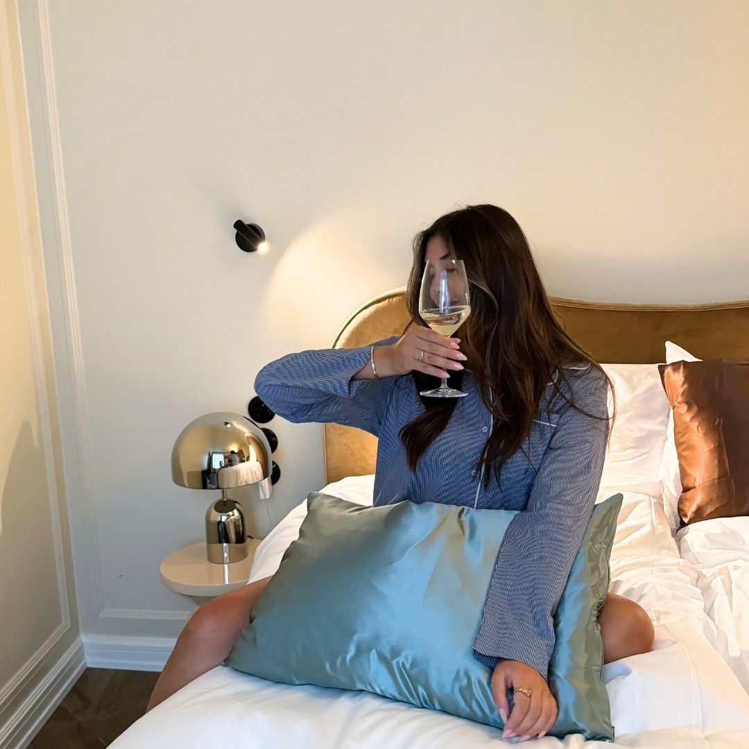 SILKE PUDEBETRÆK - OCEAN GREEN