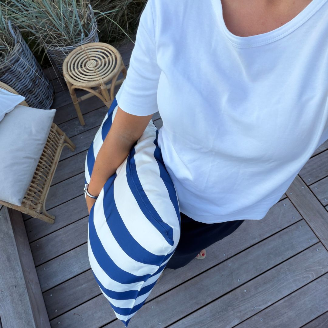 SILK Pillowcase | Navy Stripes