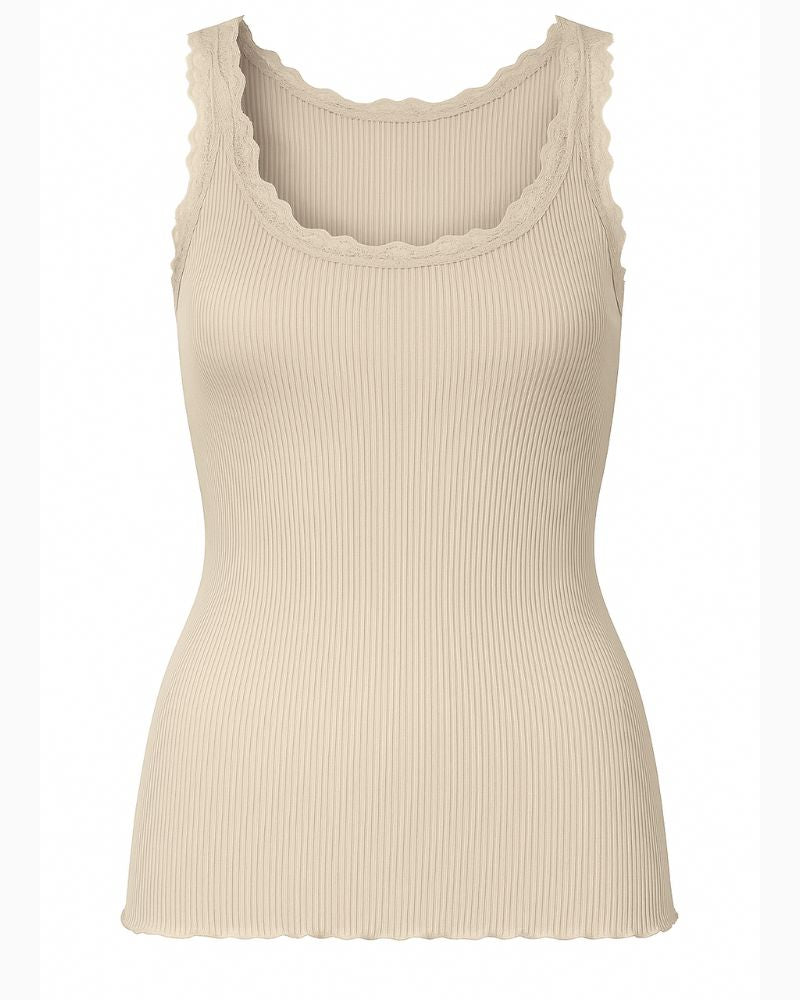 Silk top with lace