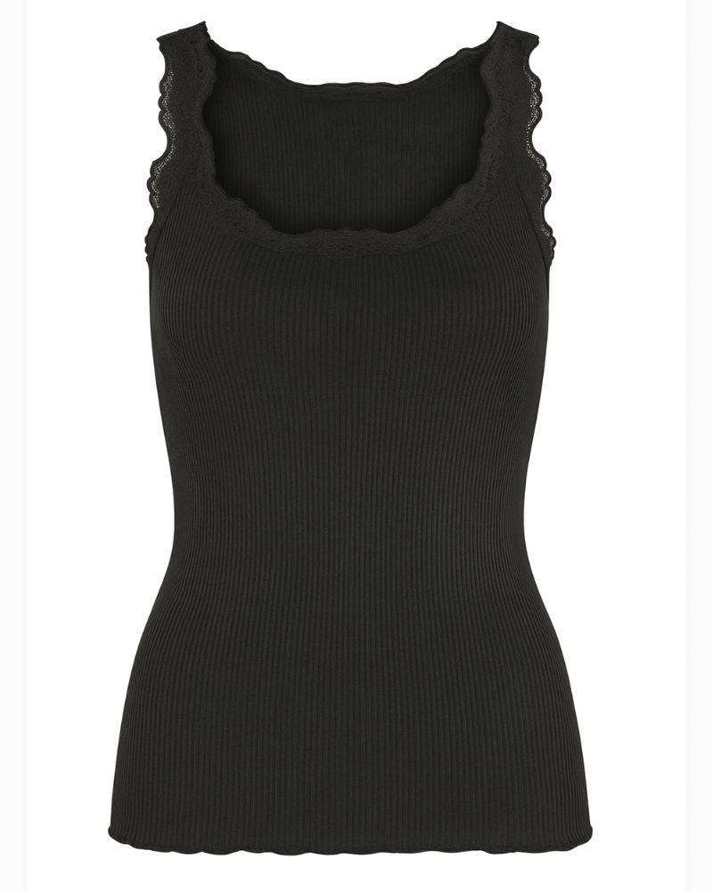 Silk top with lace