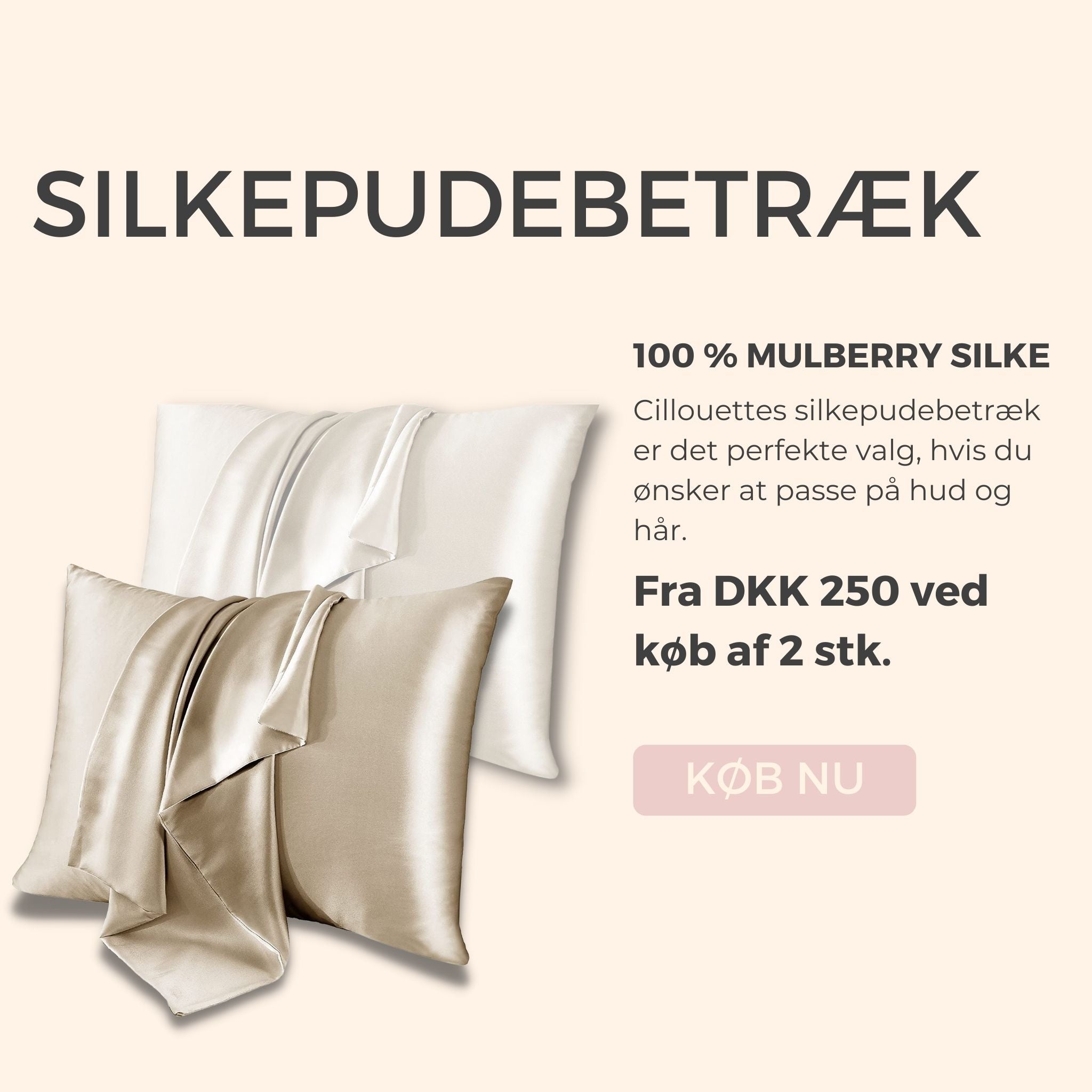 Silke pudebetræk - 100 % Mulberry Silke