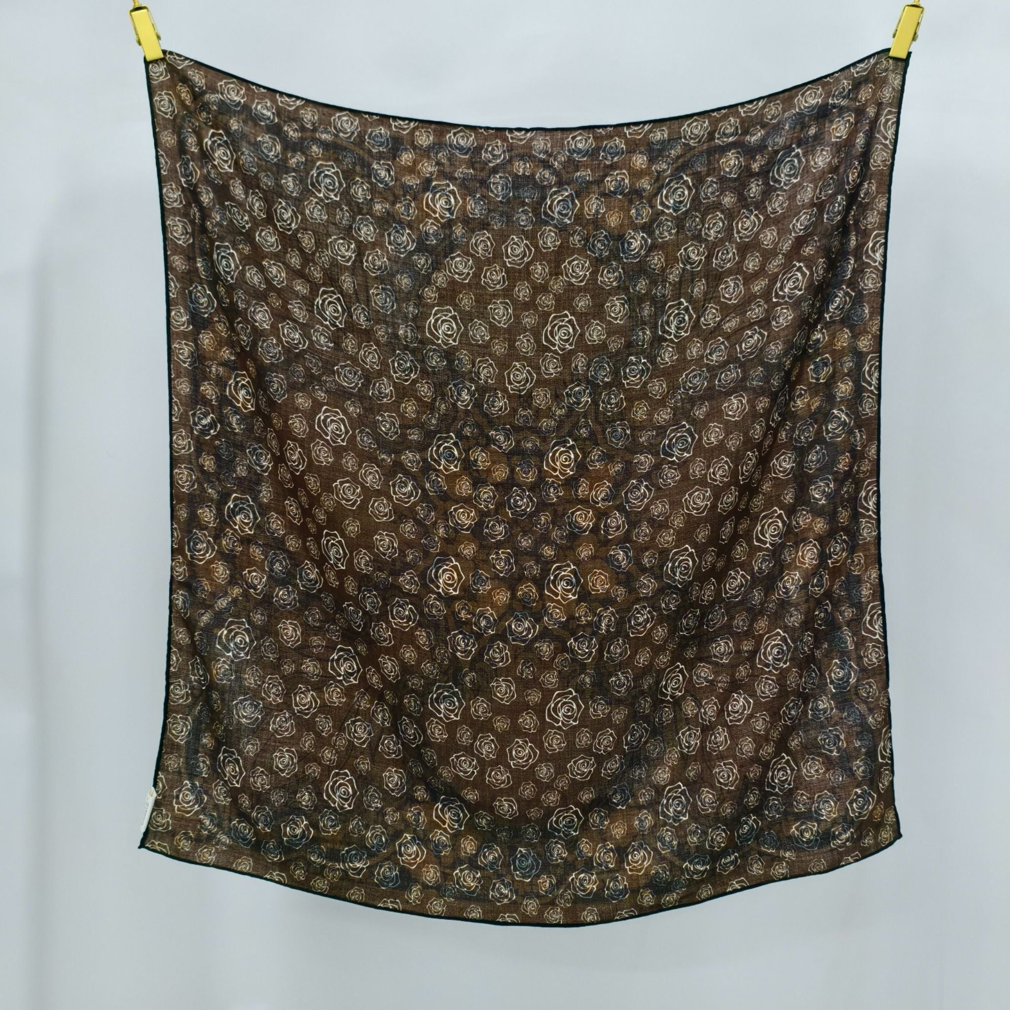 SilkWool Scarf – 70% Uld / 30% Mulberry Silke | Golden Tapestry