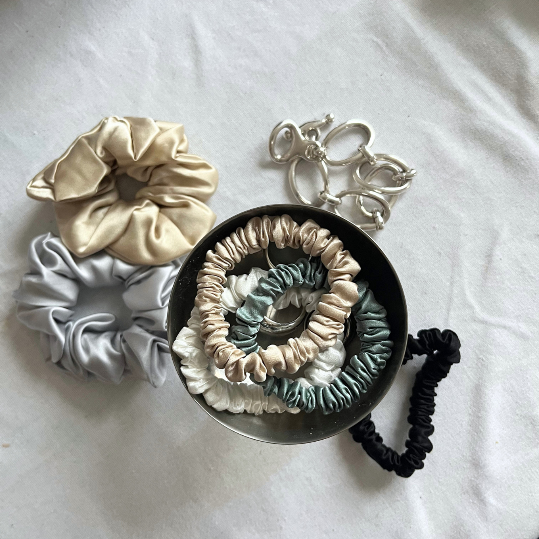 Silke Scrunchies Mini | 3-pak | Sort