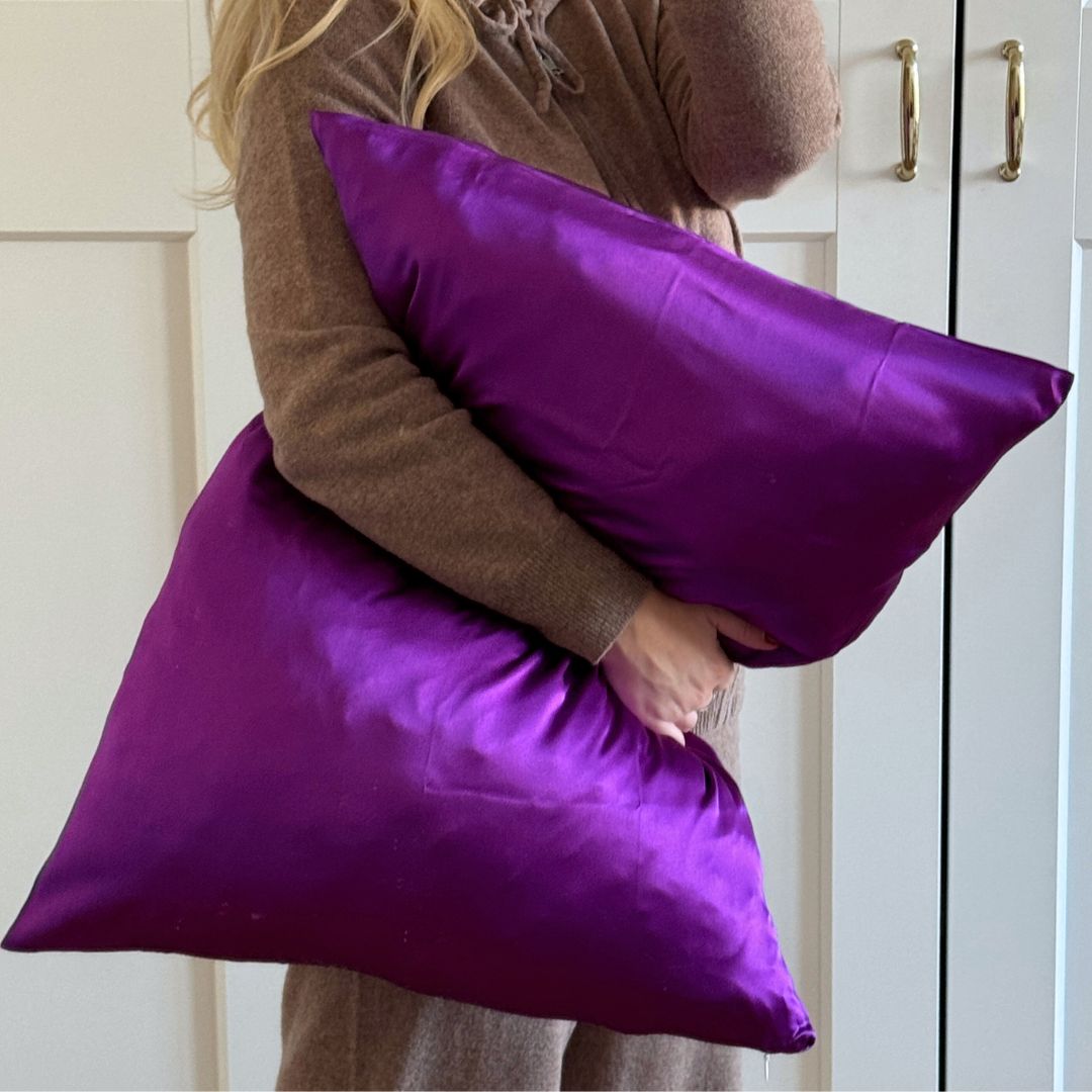 SILKE PUDEBETRÆK - LILLA