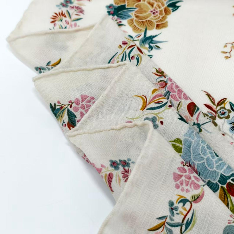 SilkWool Scarf – 70% Uld / 30% Mulberry Silke | Ivory Garden Silk