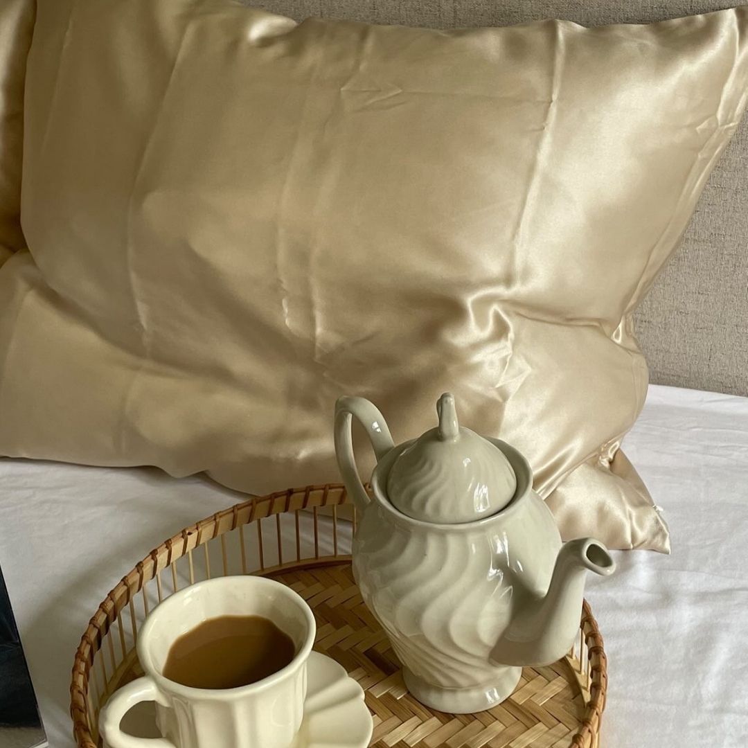 SILKE PUDEBETRÆK - BEIGE