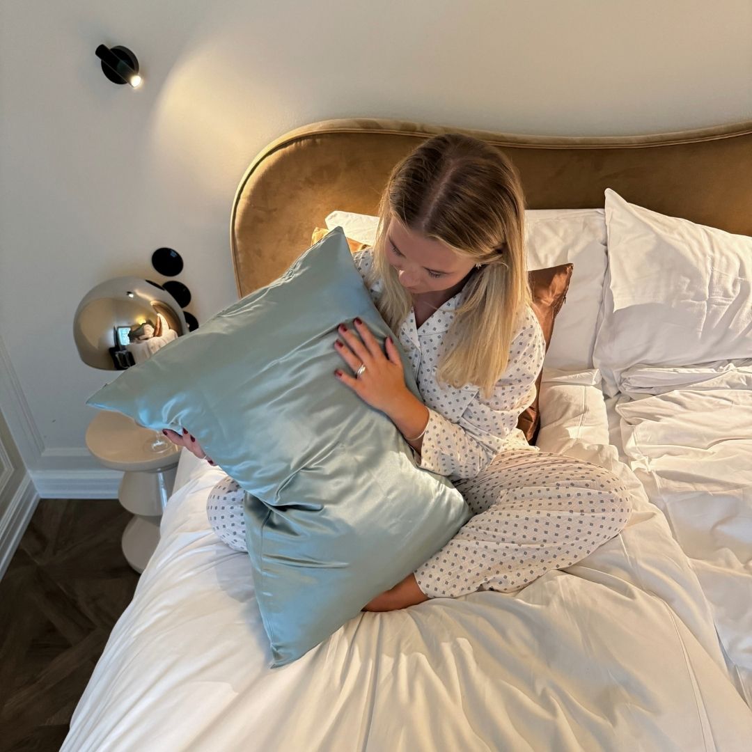 SILKE PUDEBETRÆK - OCEAN GREEN