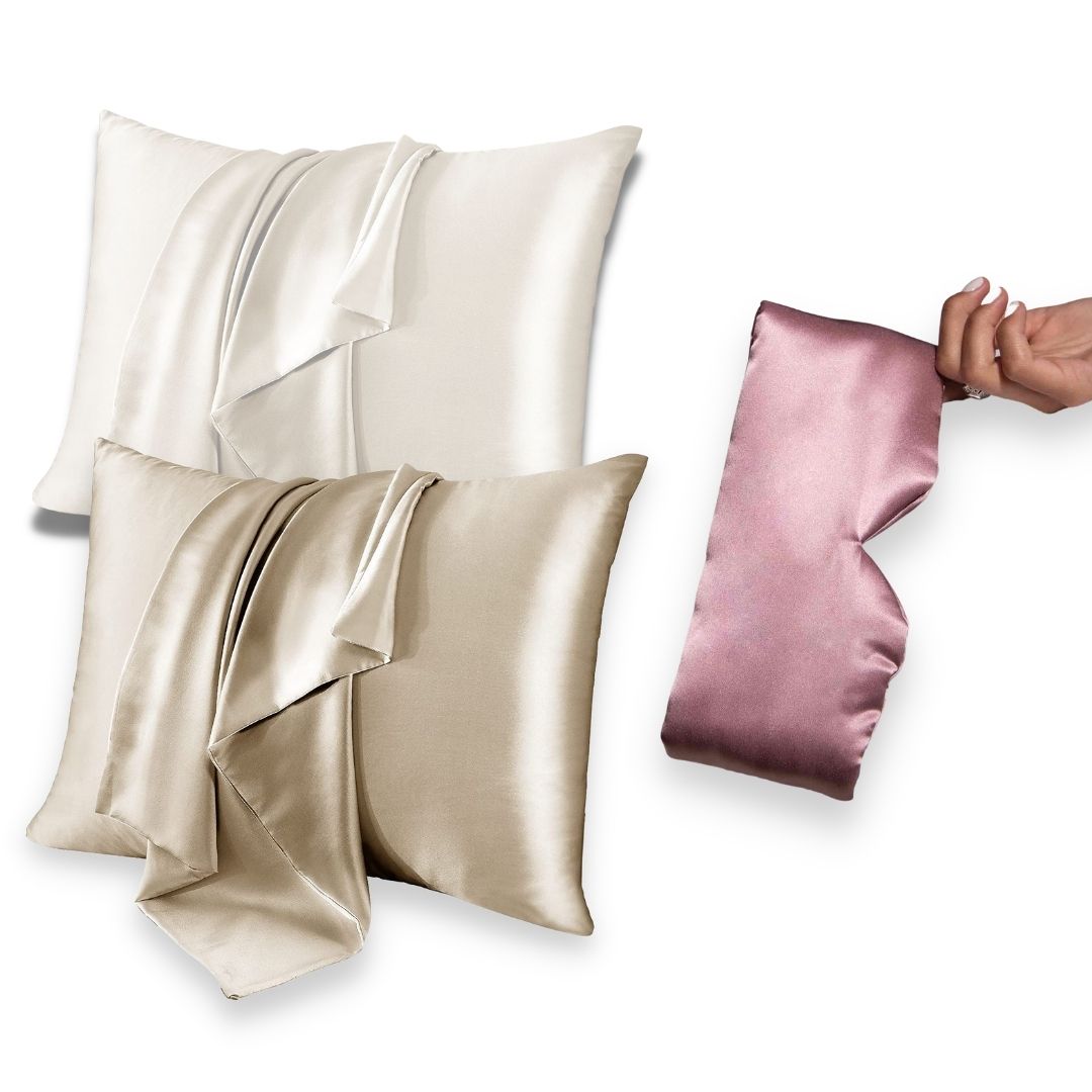 Silk Combo | 2x Pudebetræk & Cozy Sovemaske