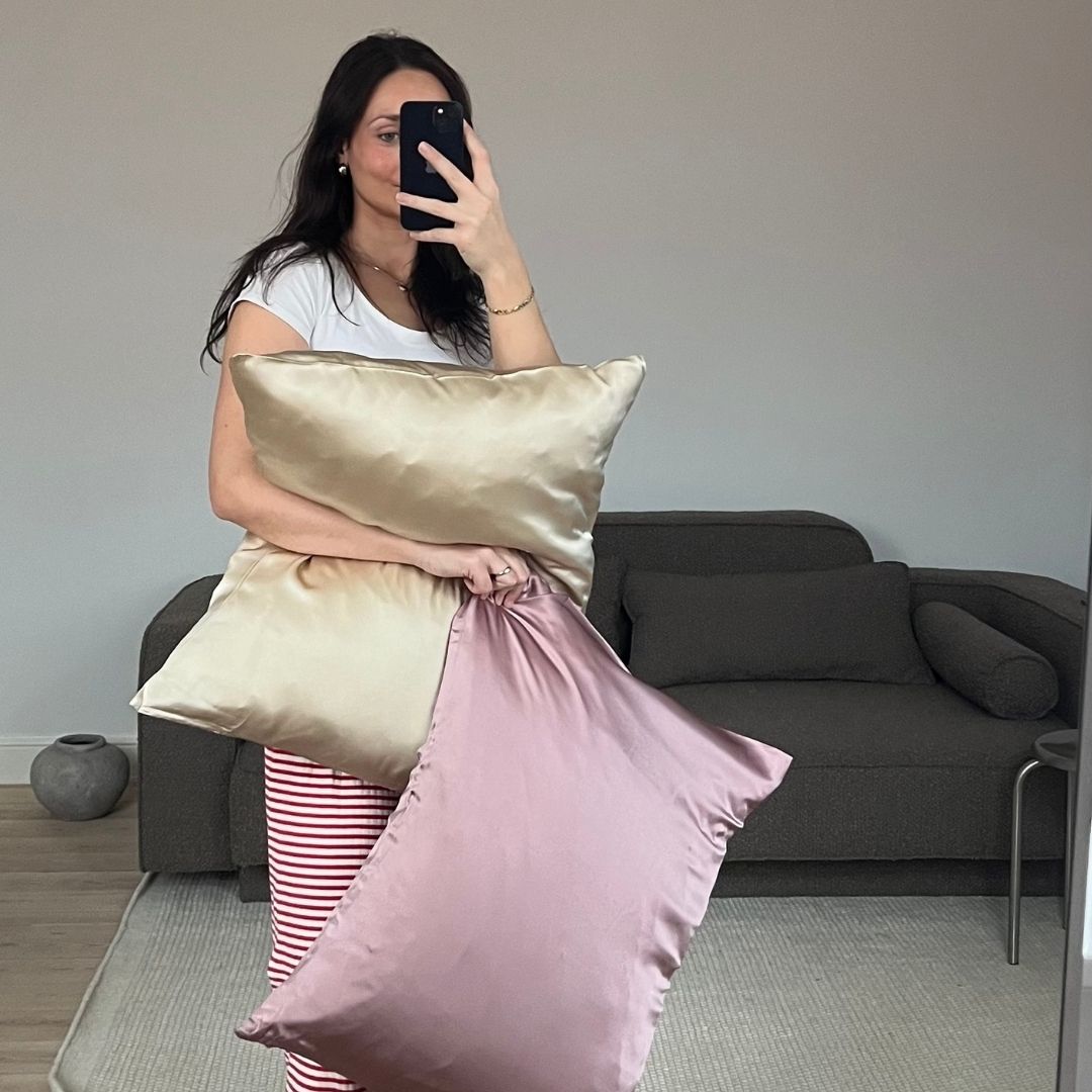 Luxus Kopfkissen Mit Maulbeerseide-Füllung – 90x50 Cm, Hypoallergen, Oeko-TEX Zertifiziert, Mit Baumwollsatin-Bezug