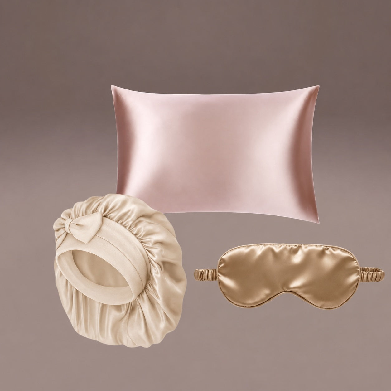 Premium Silk Kit | Pudebetræk, Bonnet & Sovemaske | 100% Mulberry Silke