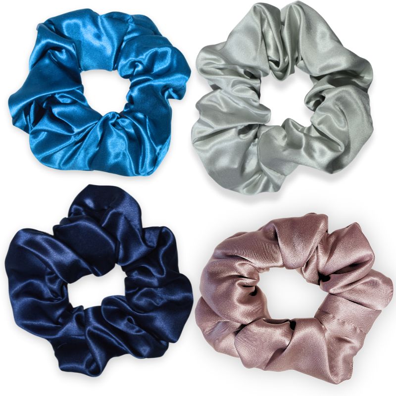 SILKE SCRUNCHIE BIG (pakke med 4) - Colorful