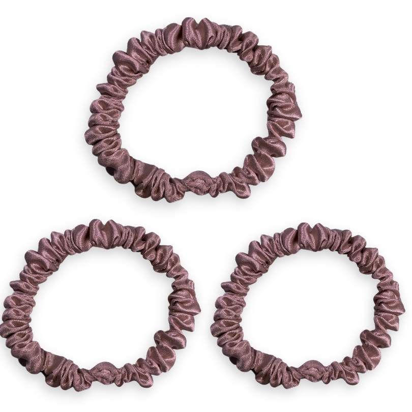 SILKE SCRUNCHIE MINI (3-pak) - ROSE