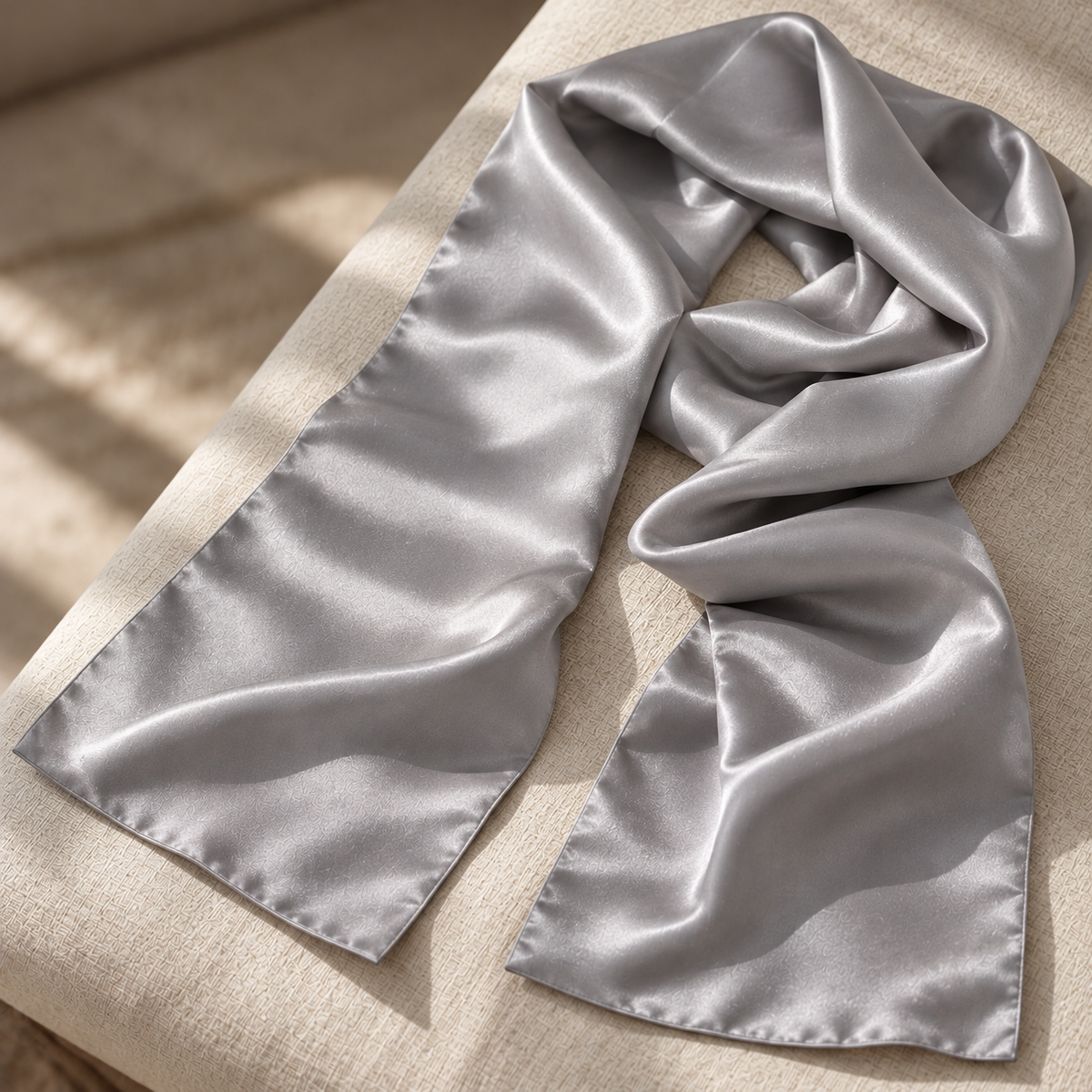Signature-Seidentuch | Grey | 55x175 cm