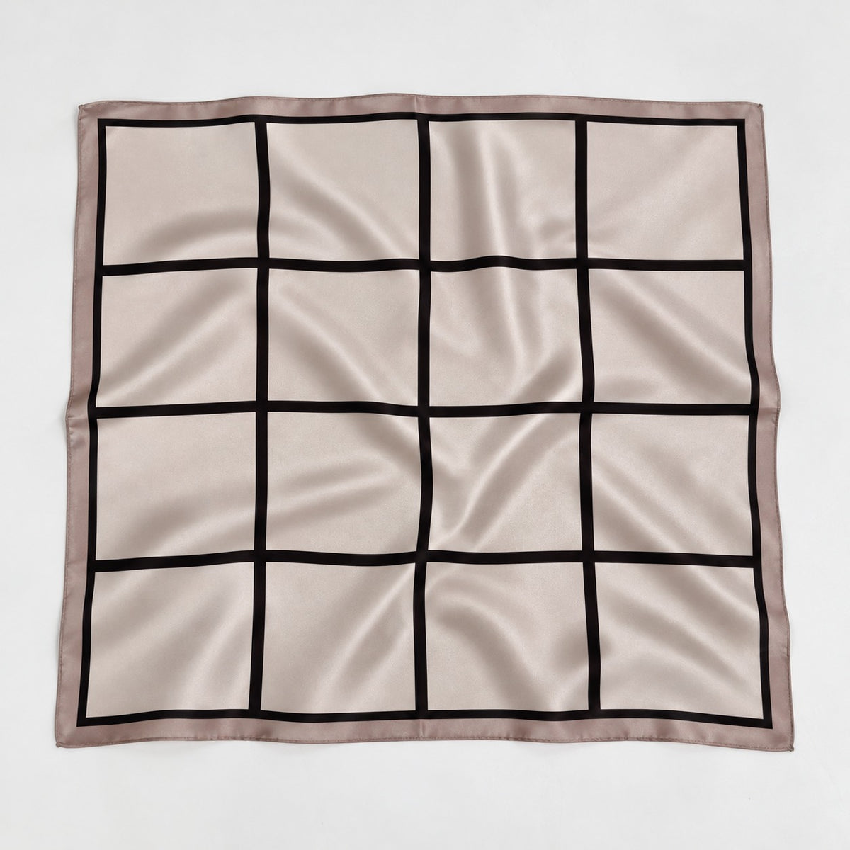 Silk scarf | Beige | 68 cm