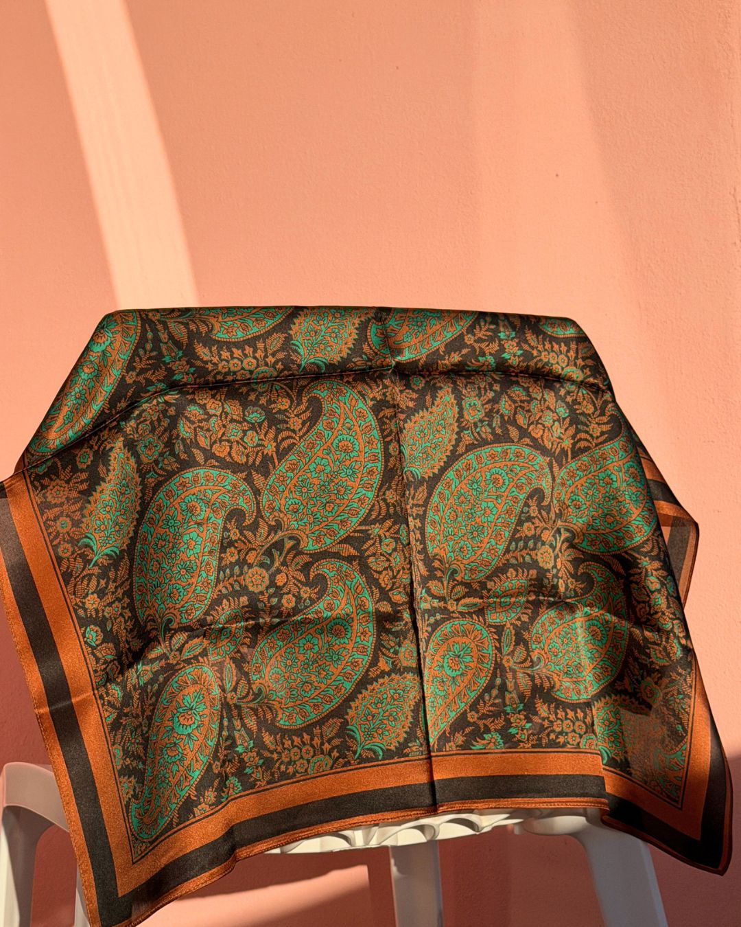 SILK Scarf | Bohemian Orange | 68 CM