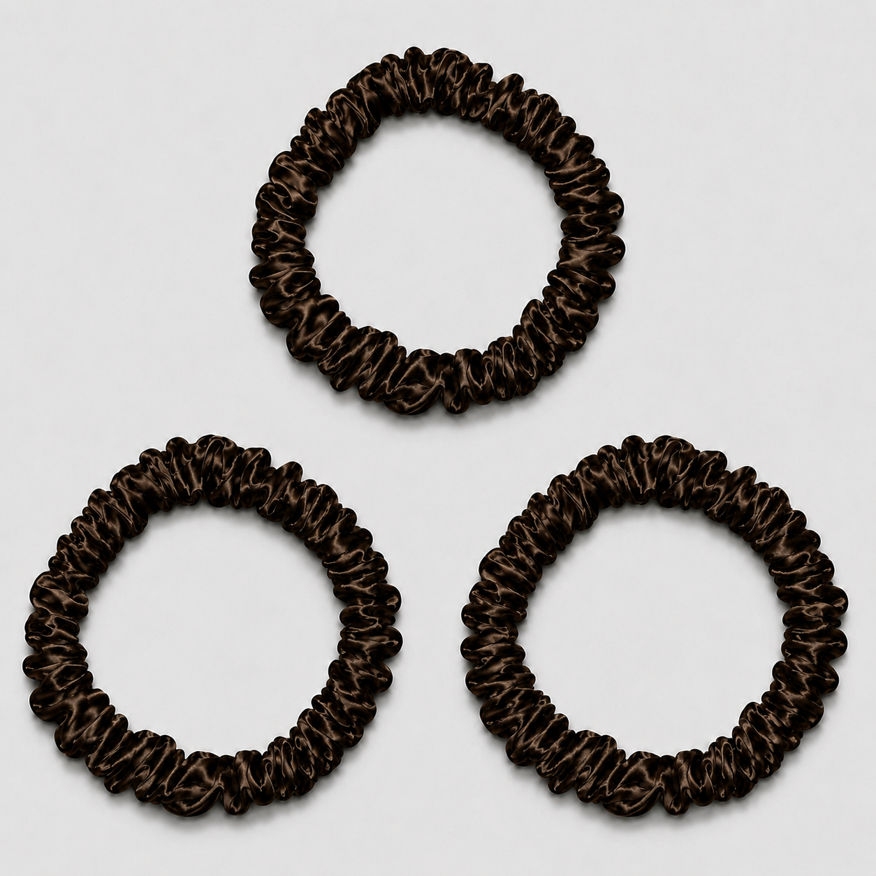 Silke Scrunchies Mini | 3-pak | Chocolate