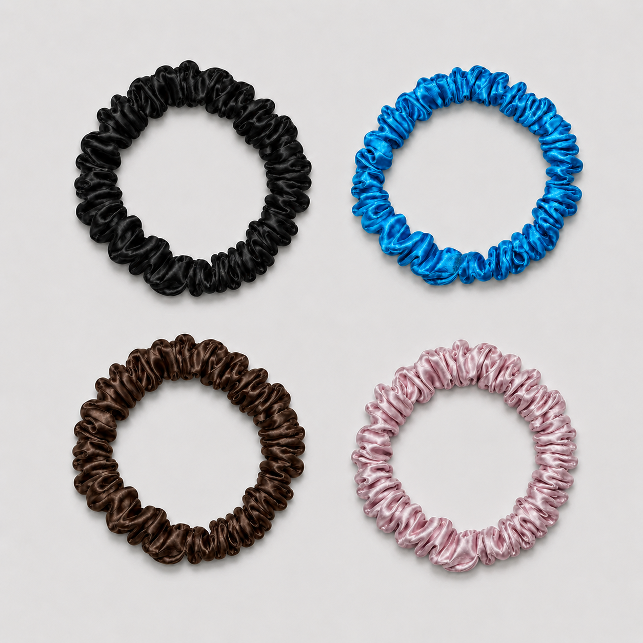Silke Scrunchies Mini | 4-pak | Dark Mix
