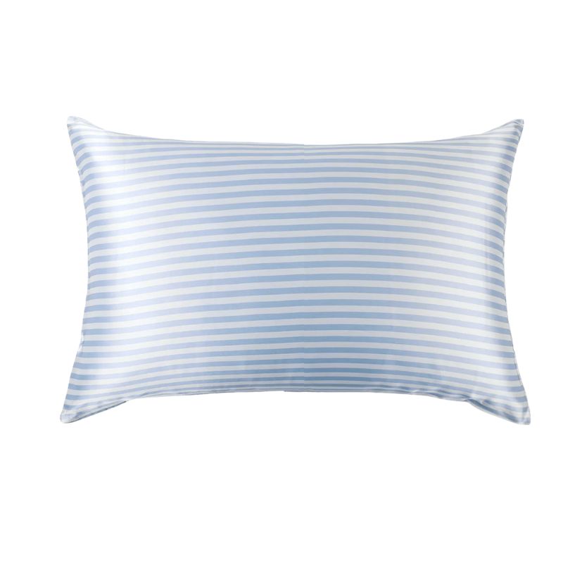 SILKE PUDEBETRÆK - LIGHT BLUE STIPES