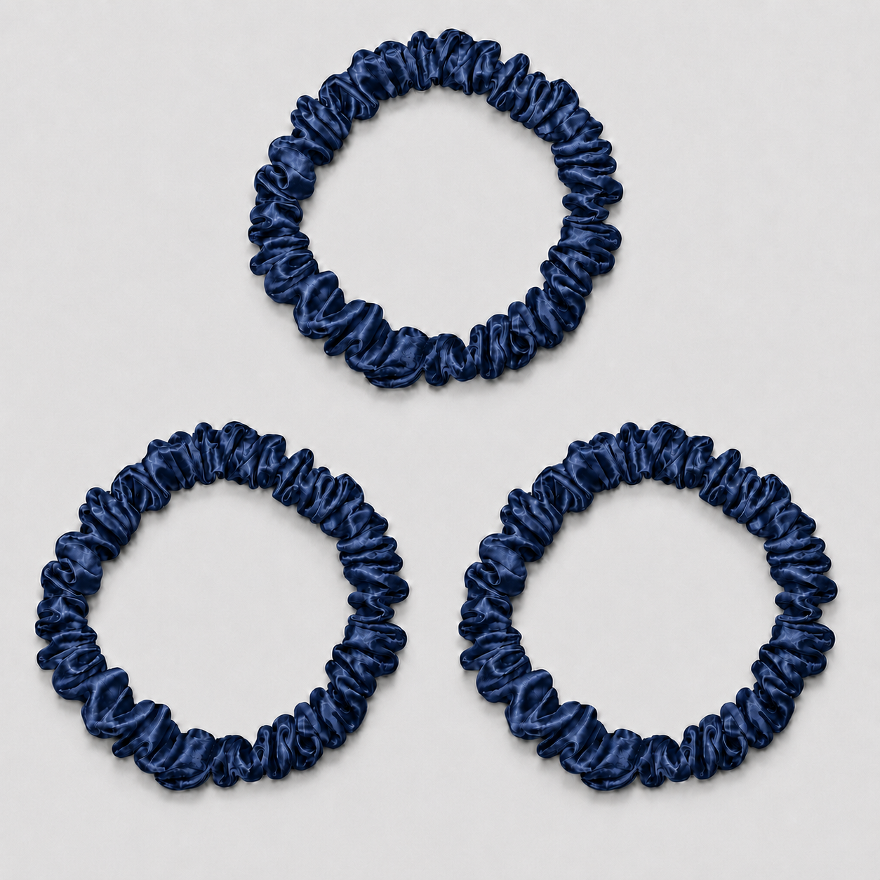 Silke Scrunchies Mini | 3-pak | Navy Blå