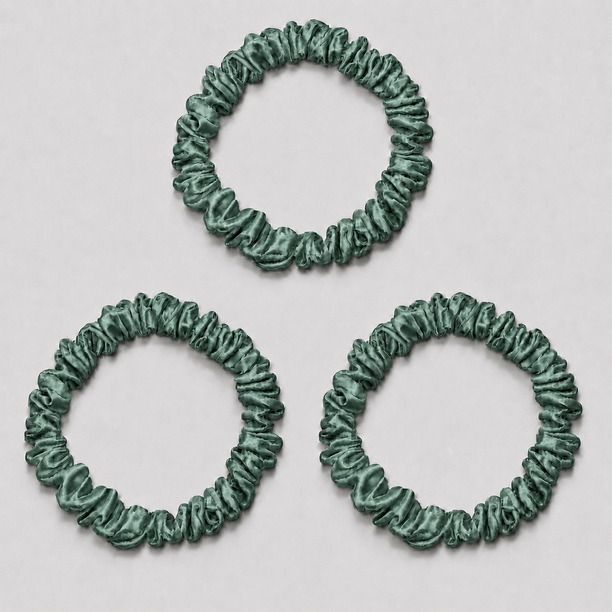 Silke Scrunchies Mini | 3-pak | Ocean Green