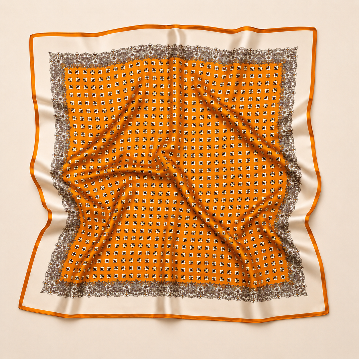Silketørklæde | Sunrise Orange | 90 CM