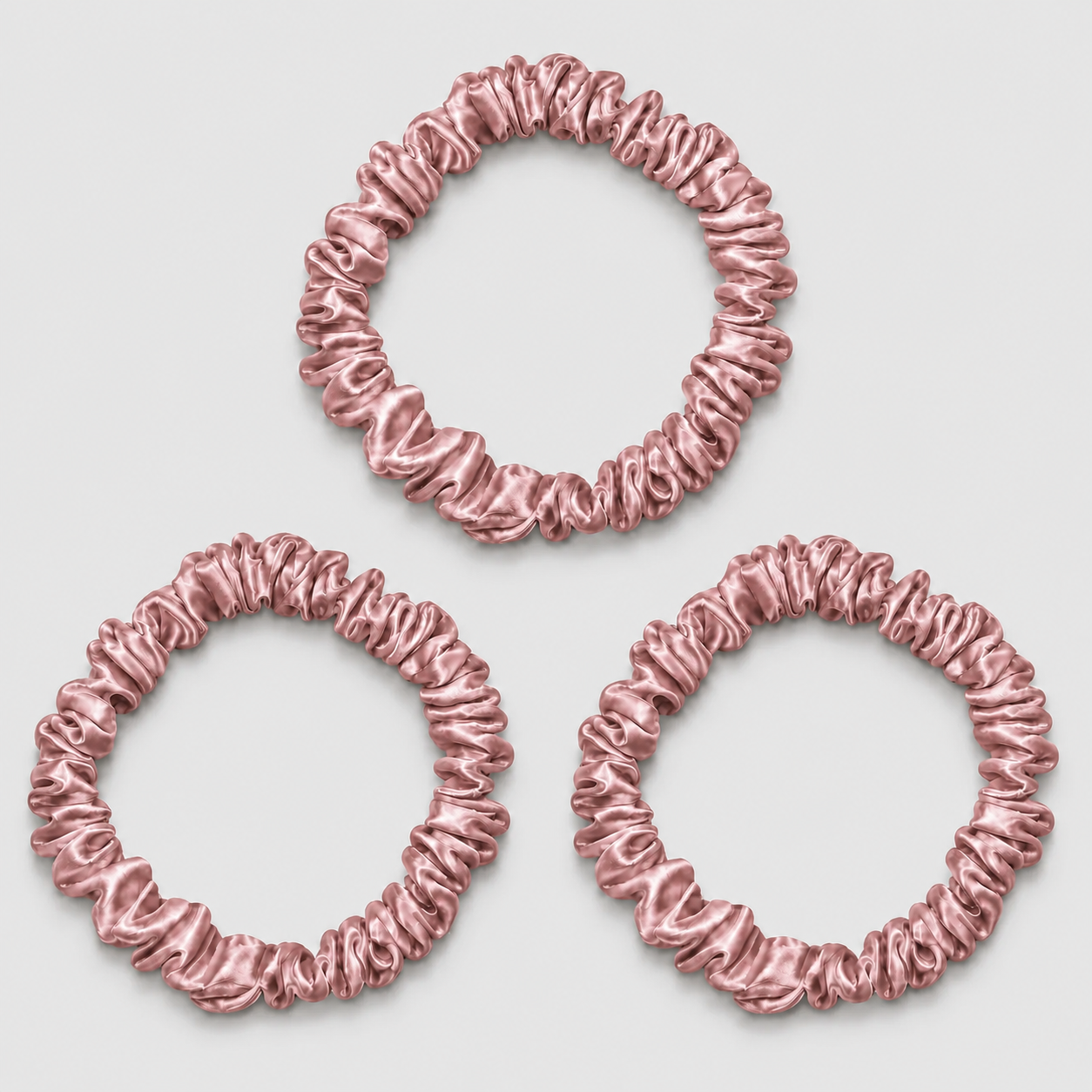Silke Scrunchies Mini | 3-pak | Rosa