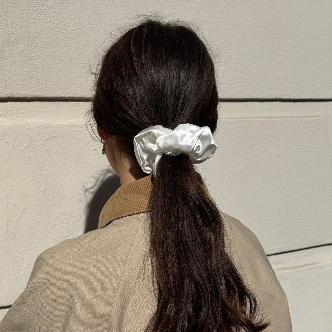 Silke Scrunchie Big | Hvid