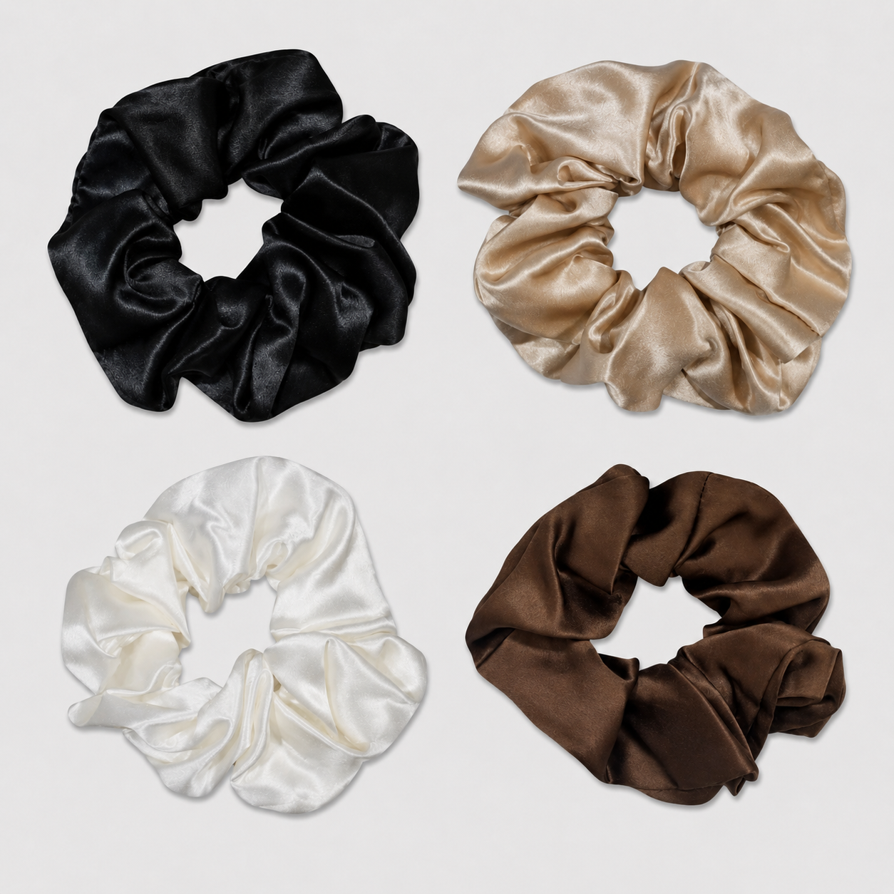 Silke Scrunchie Big | 4-pak | Neutral