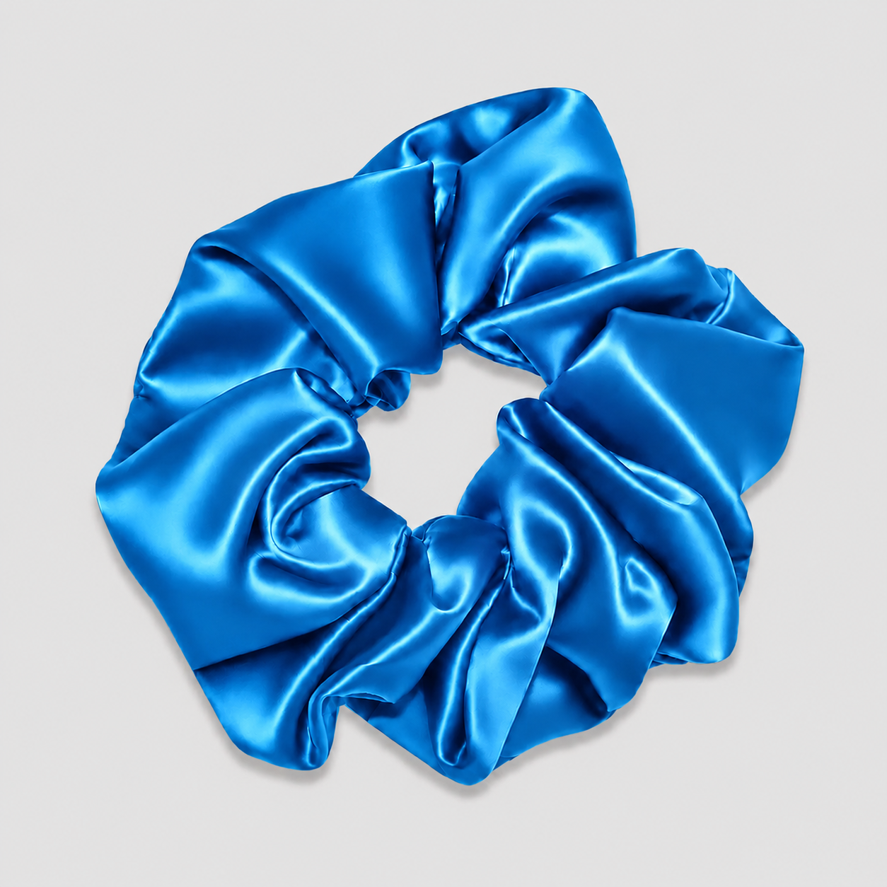 Silke Scrunchie Big | Shiny Blue