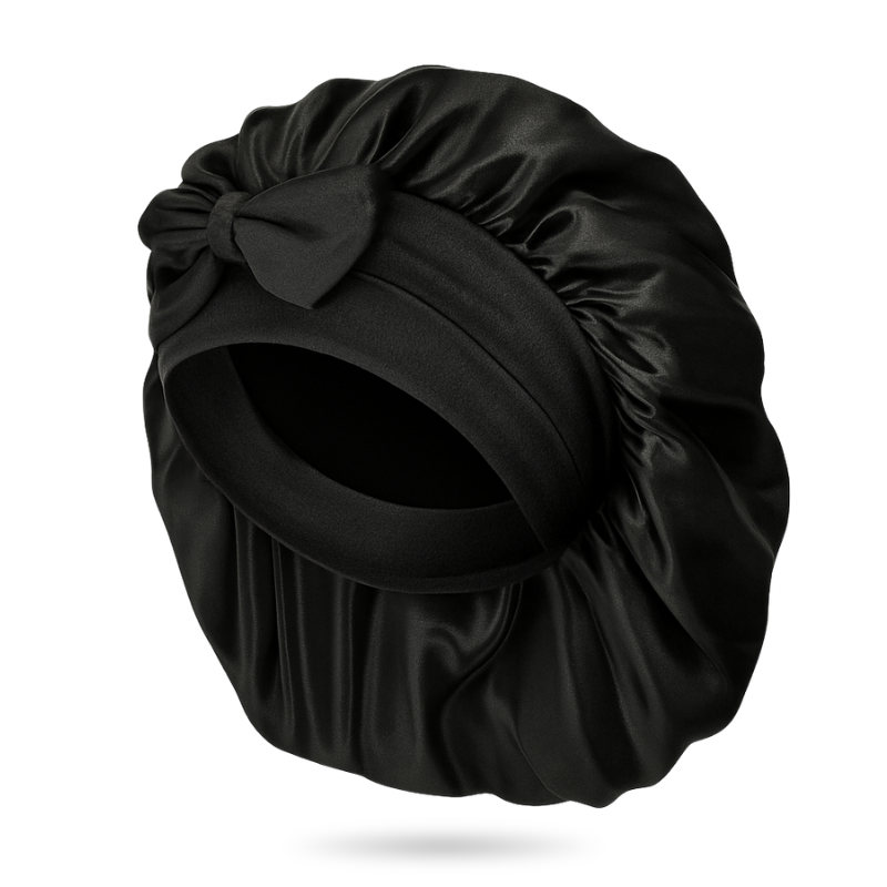 LUKSUS SILKE BONNET - SORT