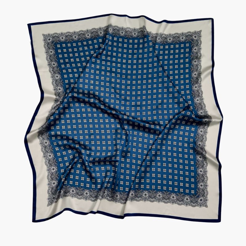 Silketørklæde | Navy Blue | 90 CM