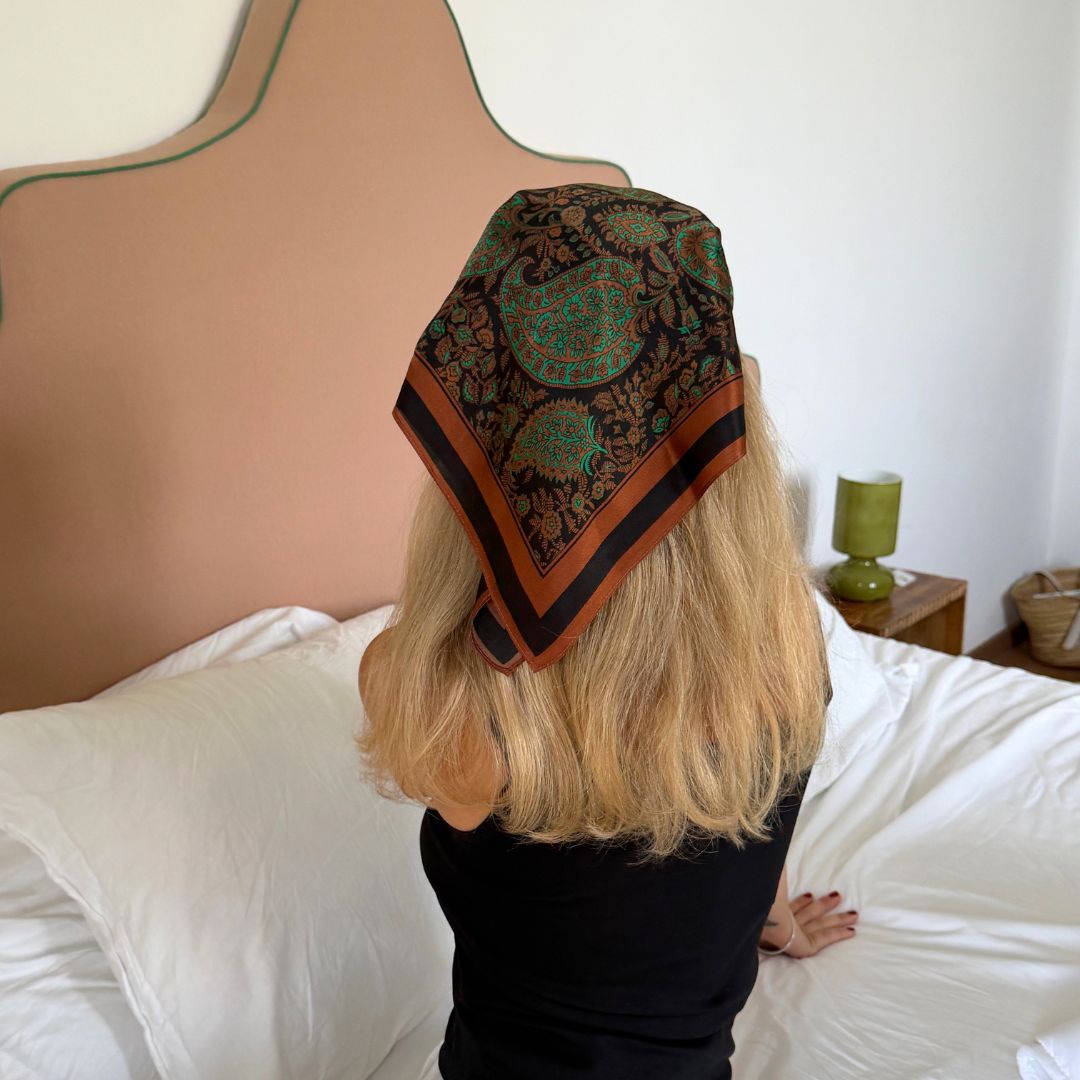Silketørklæde | Bohemian Orange | 68 CM