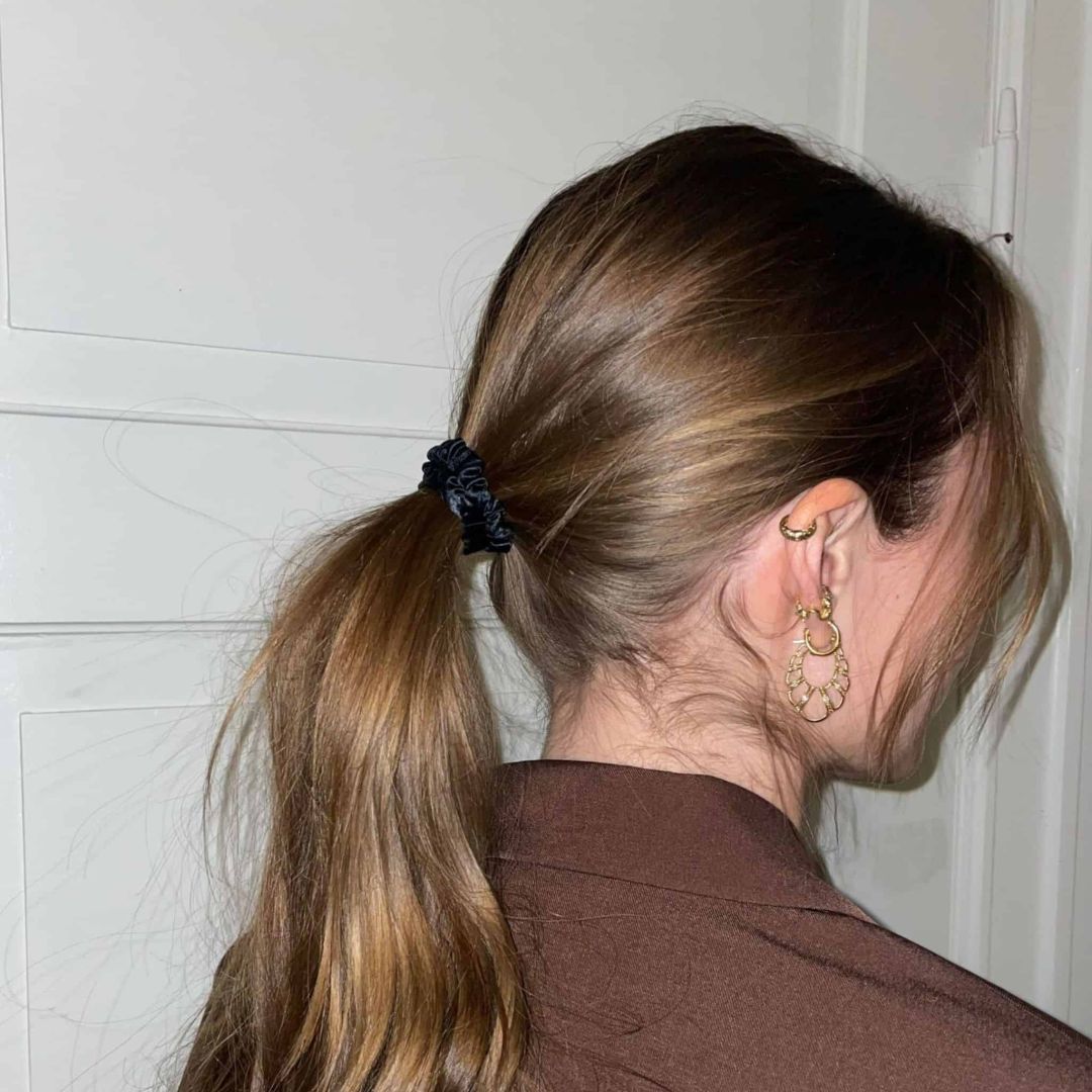 SILKE SCRUNCHIE MINI (3-pak) - SORT