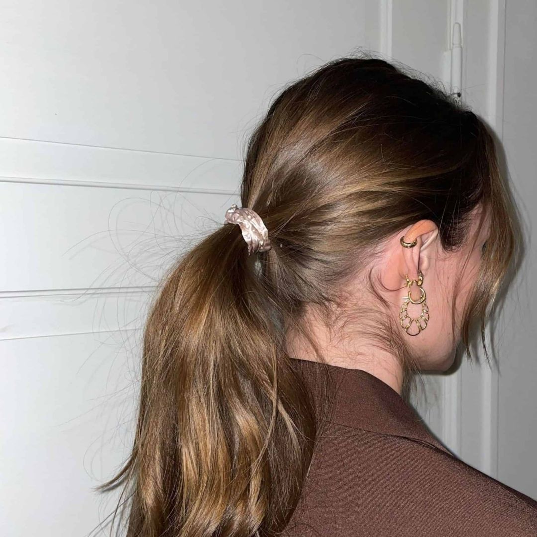 SILKE SCRUNCHIE MINI (3-pak) - ROSE GOLD