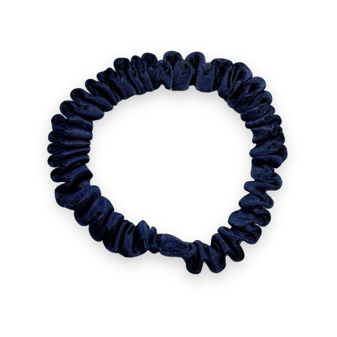 SILKE SCRUNCHIE MINI (3-pak)- NAVY BLÅ