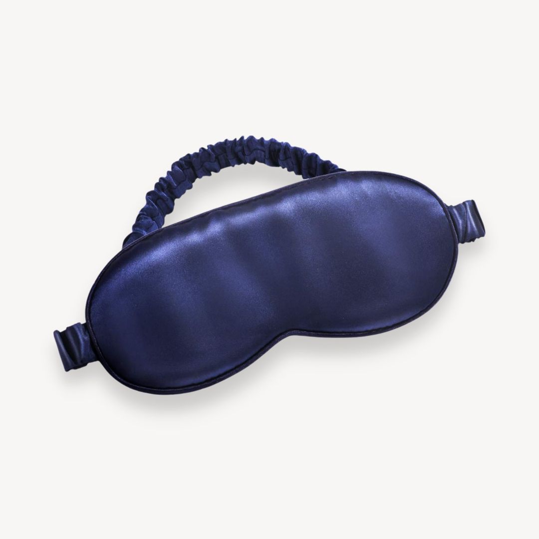 LUKSUS SILKE SOVEMASKE | NAVY BLÅ